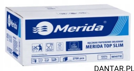 Ręczniki składane Merida top slim białe 2700 szt VTB207