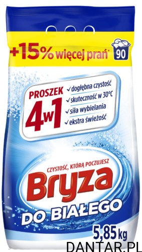 Proszek do prania Bryza 5,85kg biały 90 prań