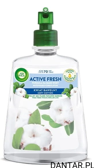 Air wick zapas 228ml active fresh kwiaty bawełny a1