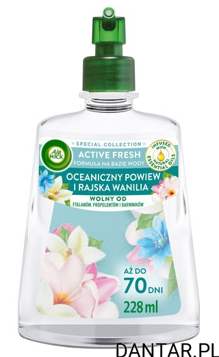Air wick zapas 228ml active fresh rajska wanilia a1