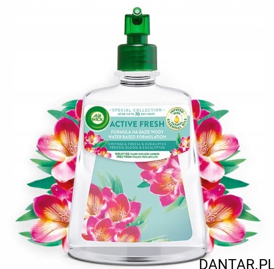 Air wick zapas 228ml active fresh kwitnąca frezja i eukaliptus a1