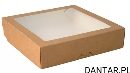 Pojemnik papierowy okienko 2500ml 26x26x5 46115 a25