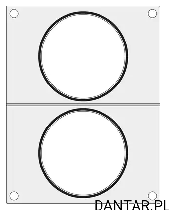 Ramka, ramka do zgrzewarki dwie tacki prosta FI115 MP105105