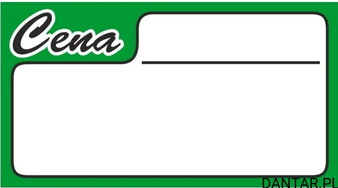 Cenówki kartonikowe mini zielona a100