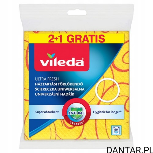 Vileda ścierka uniwersalna 2+1 żółta a1/17