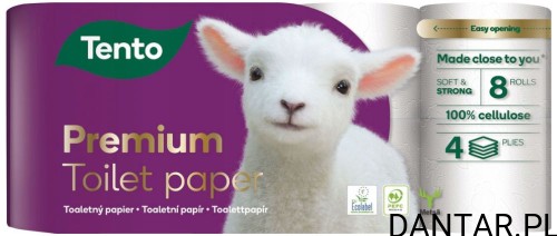 Papier toaletowy Tento 4-warst. biały celuloza a8/7