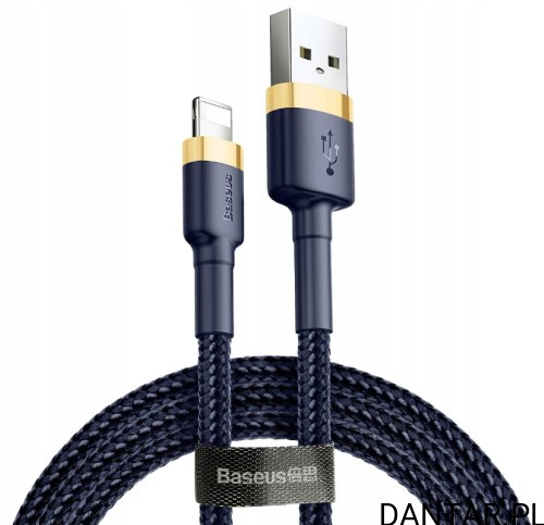 Kabel USB lighting 1.5A 2m złoto granatowy Baseus