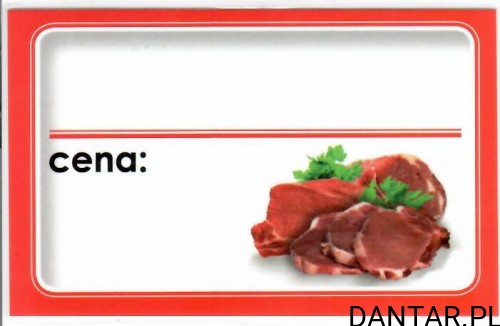 Ceny laminowane A-8 9,5x6 mięso a1/50