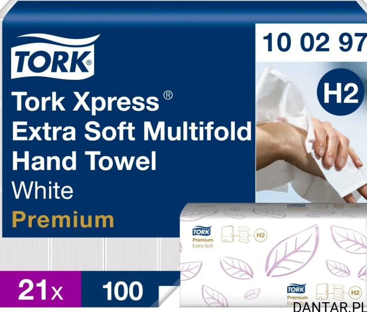 Ręcznik papierowy zz biały Tork H2 premium 2100szt 100297
