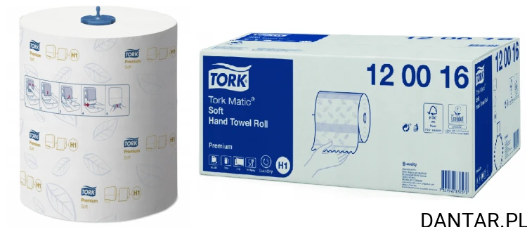 Tork H1 ręcznik w roli matic system biały 120m 2w 120016/290016 a1/6