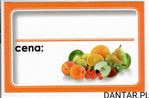 Ceny laminowane A-8 9,5x6 owoce a1/50