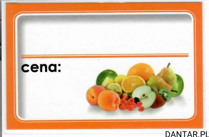 Ceny laminowane A-8 9,5x6 owoce a1/50