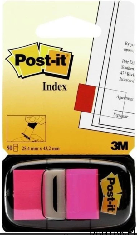 Notes samoprzylepny w pojemniku różowy Post-It 3M 75x75 a1