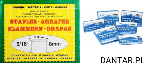 Zszywki do takera 8mm a1000