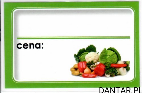 Ceny laminowane A-8 9,5x6 warzywa a1/50