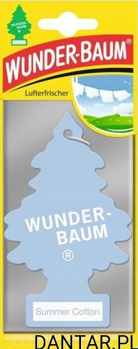 Choinka zapachowa do samochodu Wunder-Baum summer cotton a1/10