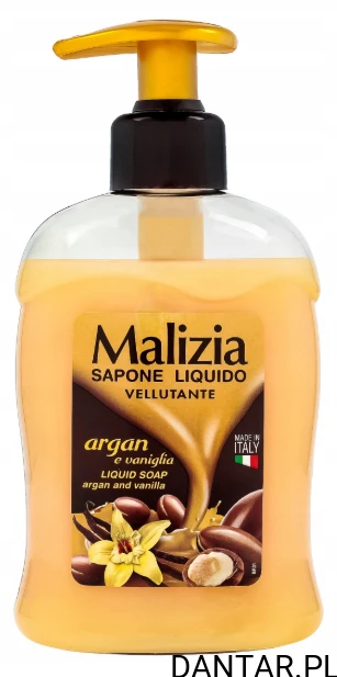Mydło w płynie Malizia argan i vanilia 300ml a1/12