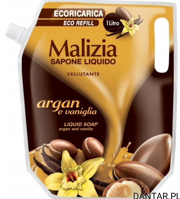 Mydło w płynie zapas Malizia argan i vanilia 1L a1/10