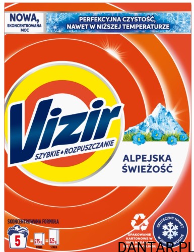 Proszek do prania Vizir 275g alpejska świeżość kartonik