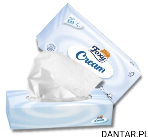 Chusteczki higieniczne w kartonie foxy cream ultra miękkie 4-warst. a76/12