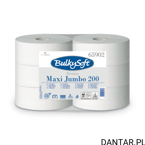 Papier toaletowy jumbo centralne dozowanie 2W 200m 65902 a6 Bulky Soft 