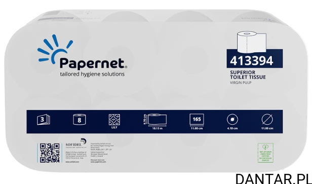 Papier toaletowy Papernet biały 3w 18,5M 413394 a8/8/264