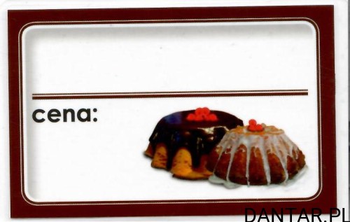 Ceny laminowane A-8 9,5x6 ciasto  a1/50