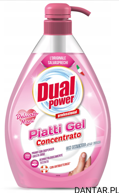 Płyn do mycia naczyń z pompką Dual Power 1l delicato mani a1/6