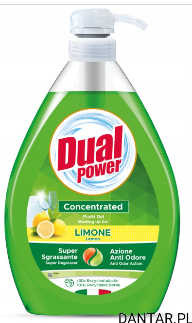 Płyn do mycia naczyń z pompką Dual Power 1l lemon a1/6