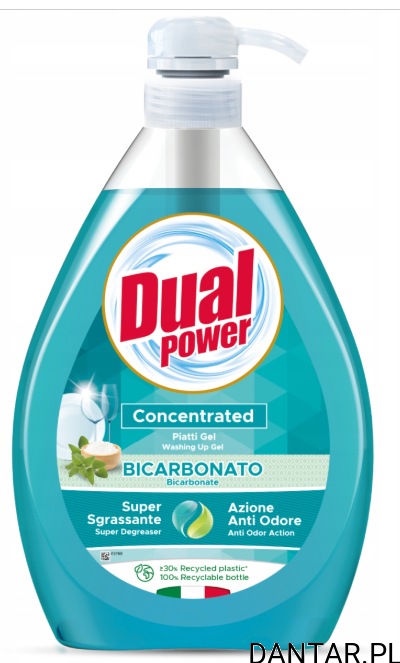 Płyn do mycia naczyń z pompką Dual Power 1l bicarbonato a1/6