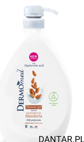 Żel pod prysznic 1000ml z pompką Dermomed carezza migdałowy a1/6