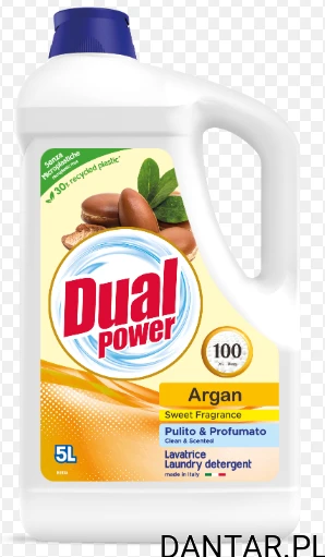 Płyn do prania uniwersalny Dual Power 5L argan żółty a1/2