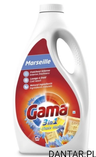 Gama 2,2l żel do prania 44 prania marseille uniwersal