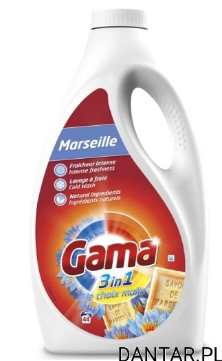 Gama 2,2l żel do prania 44 prania marseille uniwersal
