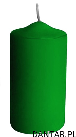 Świeca walec 60x120 ciemnozielona a1 33306