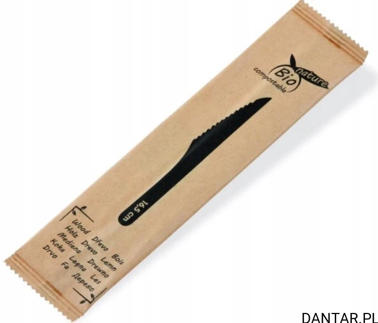 Nóż drewniany 16cm pojedyńczo pakowany 40028 a100/10