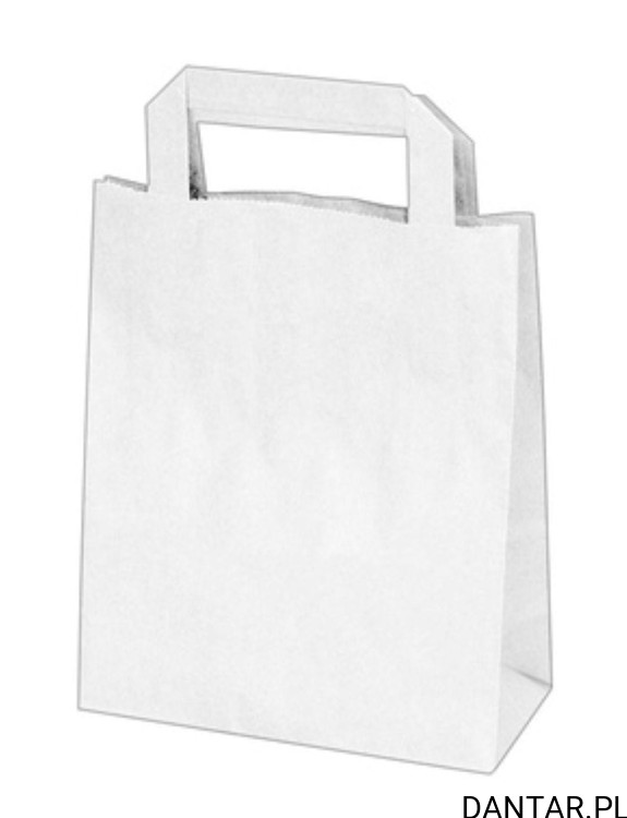 Torby papierowe białe z uchwytami A5 18x8x22cm Wimex a50/5 47312