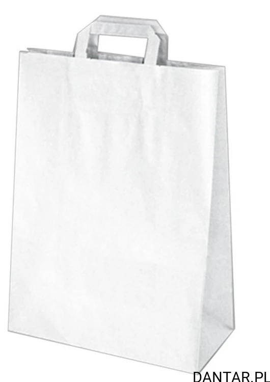 Torby papierowe A3 białe płaski uchwyt 32x16x39cm a50/5 47336