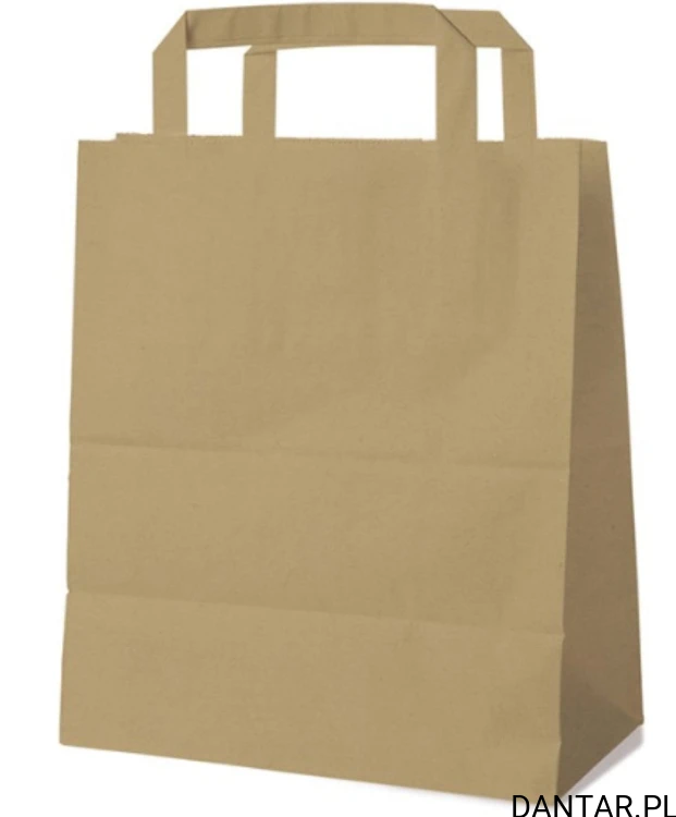 Torba papierowa A5 18x8x22cm brązowa ucho płaskie a50/5 47412