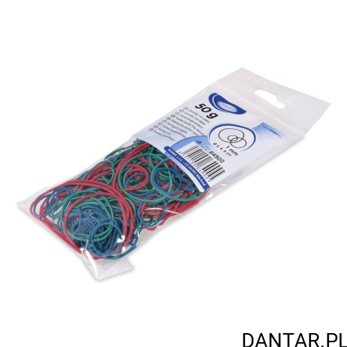 Gumki recepturki mix kolorów 1mm, 2,4,6 50g 64900