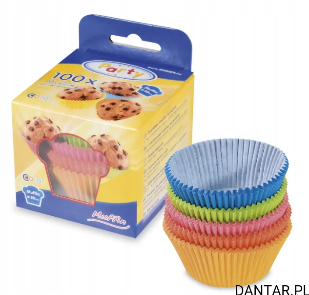 Mufinka do pieczenia papilotka kolorowa papierowa *50 a100/10 65551