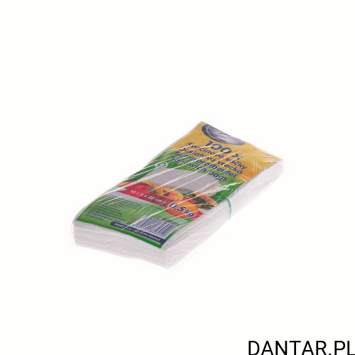 Torebka papierowa fałdowa biała 0,5kg XS 10+5x22cm a100/20 65605