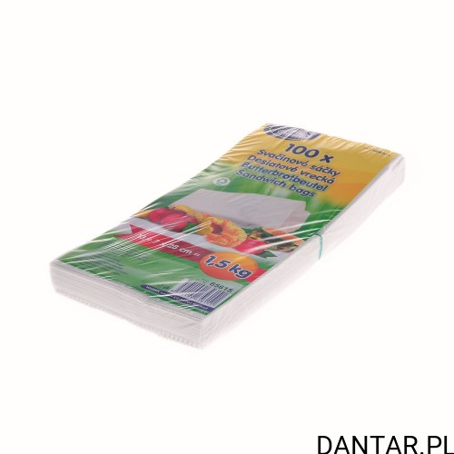 Torebka papierowa fałdowa biała 1,5kg M 14x7x28 65615 a100 