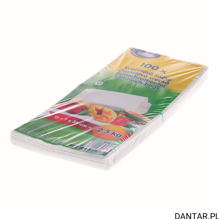 Torebka papierowa fałdowa biała 2,5kg L 15x7x35 65625 a100 