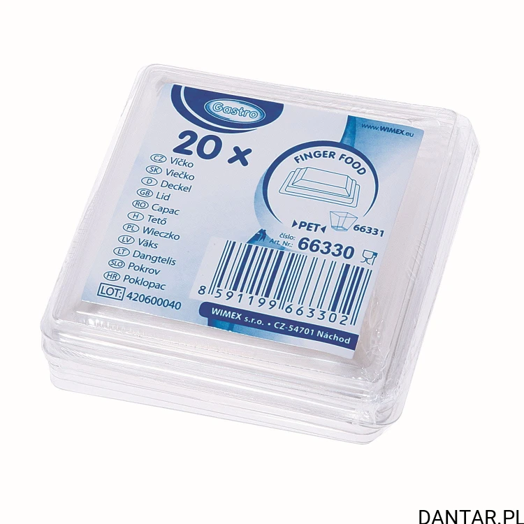 Przykrywka do pojemnika na przekąski  piramida 230ml a20 66330
