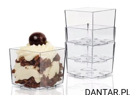 Fingerfood pojemnik na przekąski 65ml kwadrat  4,4x4,4x4,3cm a20 66340