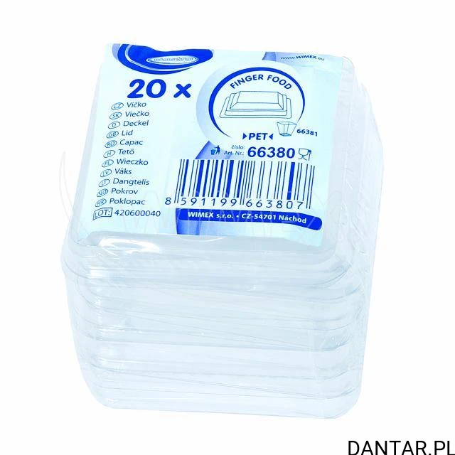 Przykrywka do pojemnika na przekąski  piramida 160ml a20 66380 DO 66381