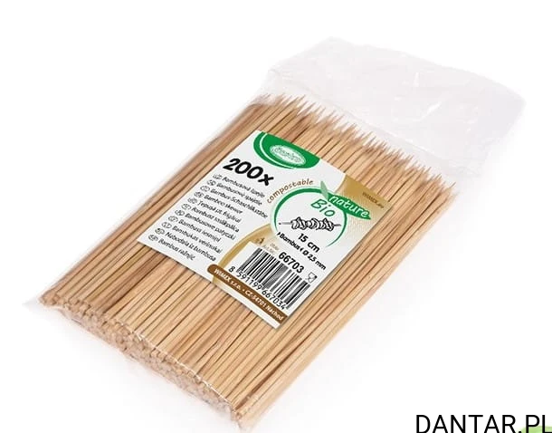 Patyczki bambusowe do szaszłyków zaostrzone 15cm a200/50 66703