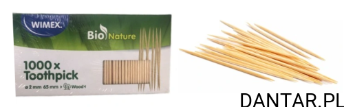 Wykałaczka drewniana  2x65 mm a1000 66712