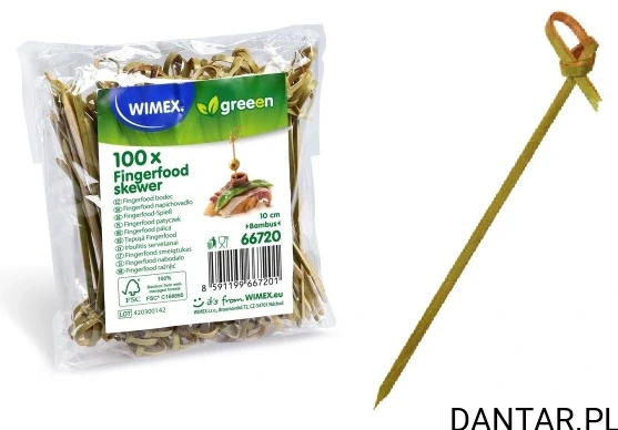 Patyczki bambusowe do przekasek węzeł 10cm a100/50 66720